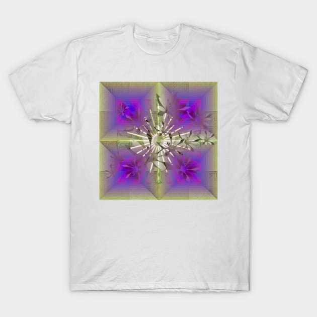 Floral Abstract with Center Flare T-Shirt by DANAROPER